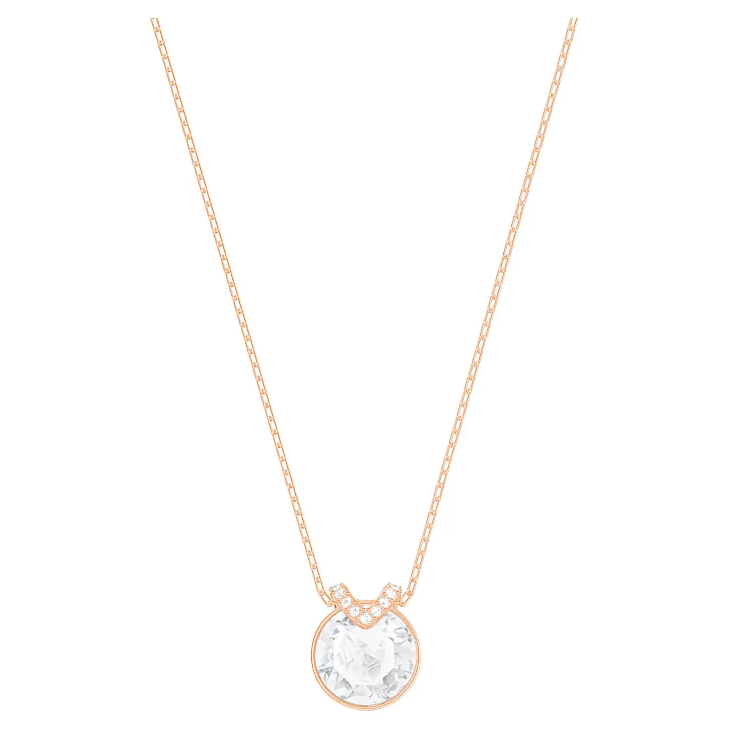 Swarovski Bella V Pendant Necklace, White, Rose gold-tone -5535528