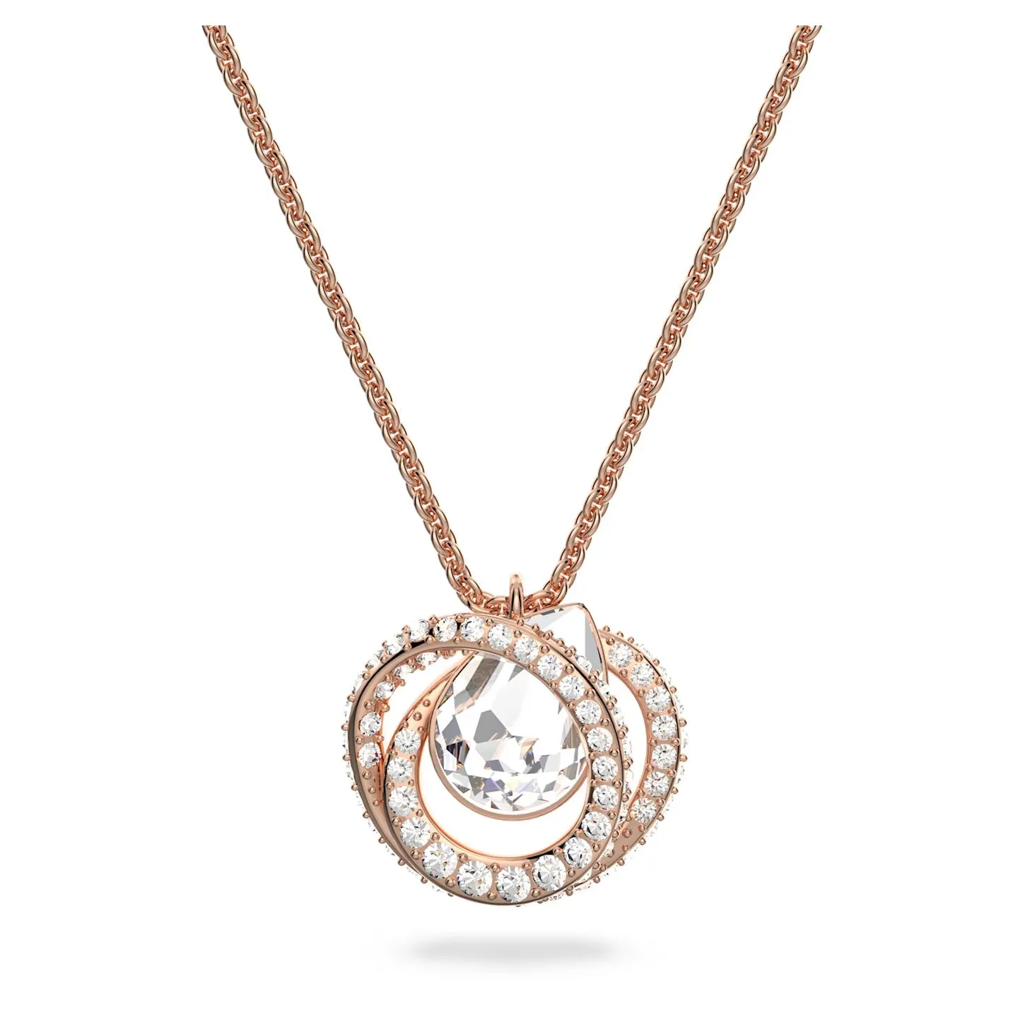 Swarovski Generation Pendant Necklace, White, Rose gold-tone - 5636513