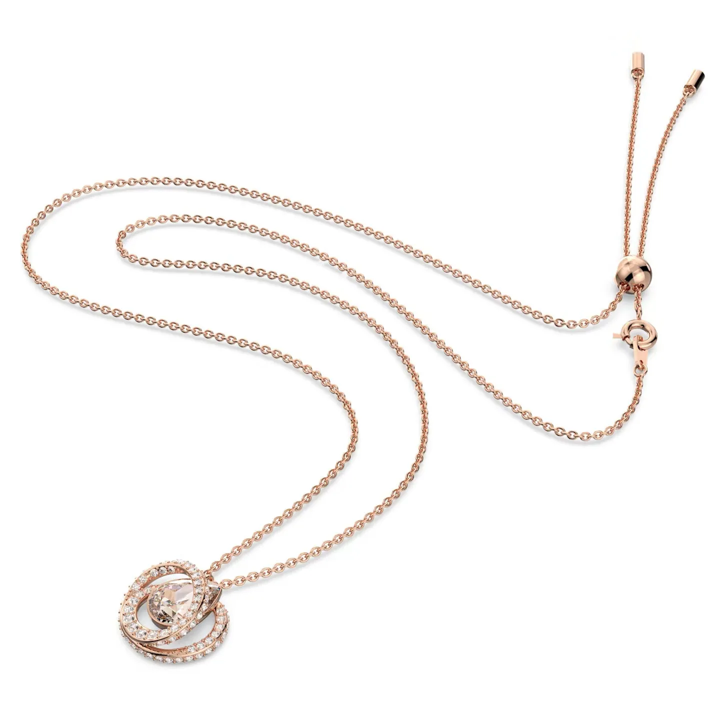 Swarovski Generation Pendant Necklace, White, Rose gold-tone - 5636513