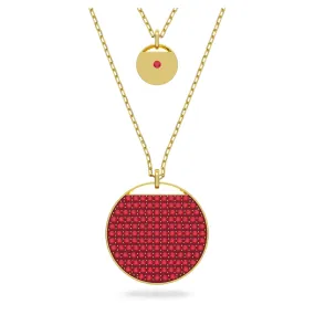 Swarovski Ginger layered pendant Red, Gold-tone plated -5642940