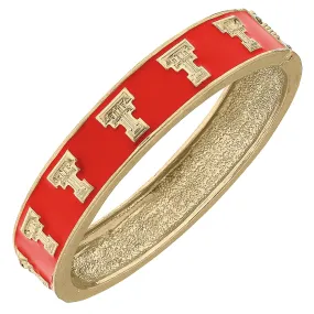 Texas Tech Red Raiders Women's Enamel Logo Hinge Bangle