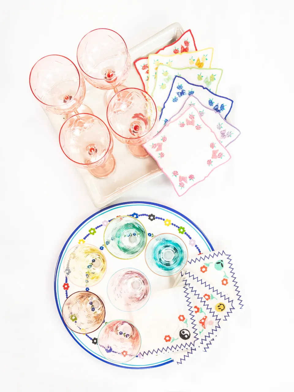 The Serving Platter - Rainbow Daisy Chain / Enamel