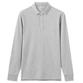 Thick Cotton Men Polo Shirt Long Sleeve