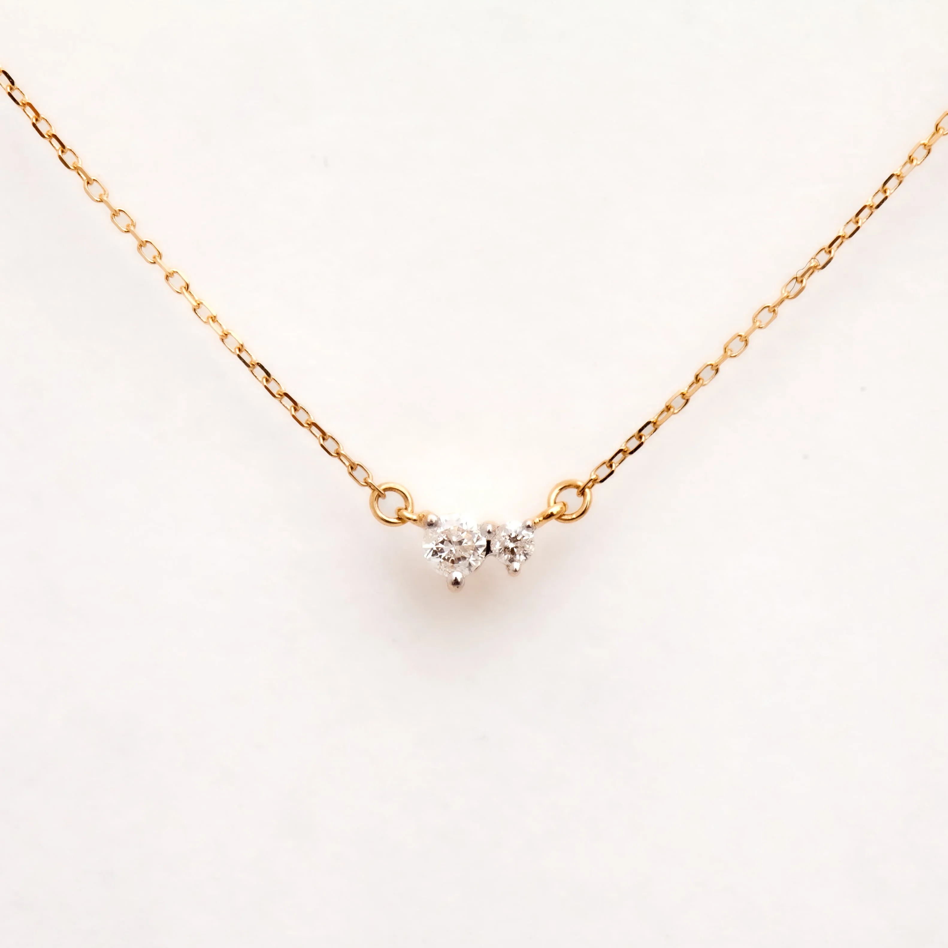 Tiny Two Diamonds Amigos Necklace