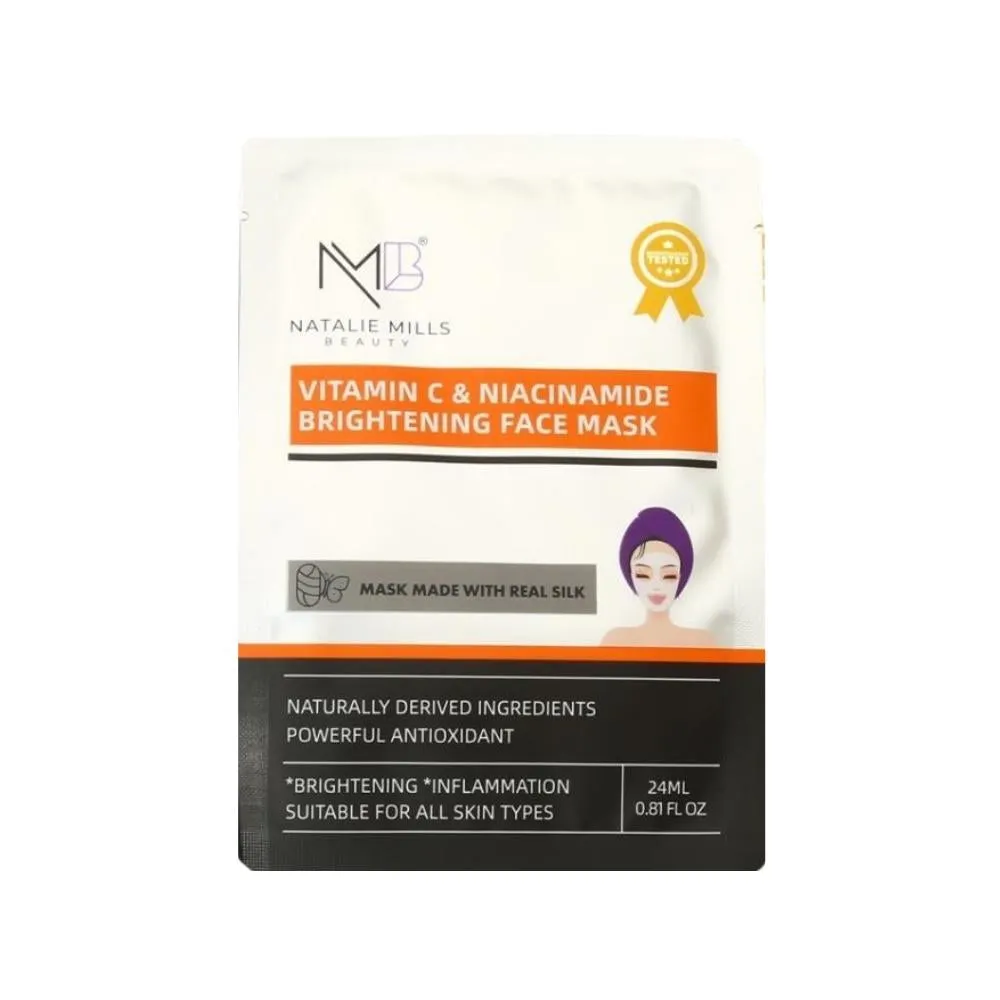 Vitamin C & Niacinamide Brightening SILK Face Mask - Set of 4