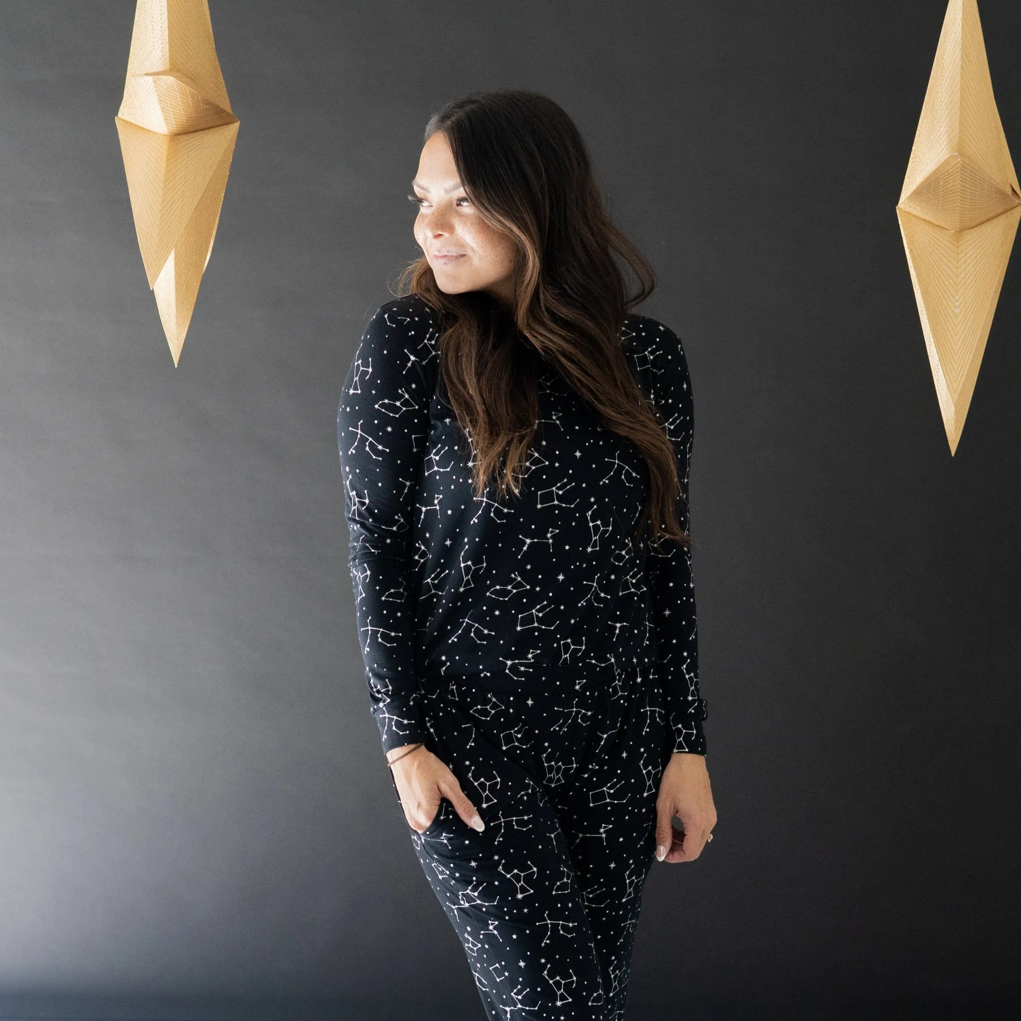 Women's Jogger Pajama Set in Midnight Constellation