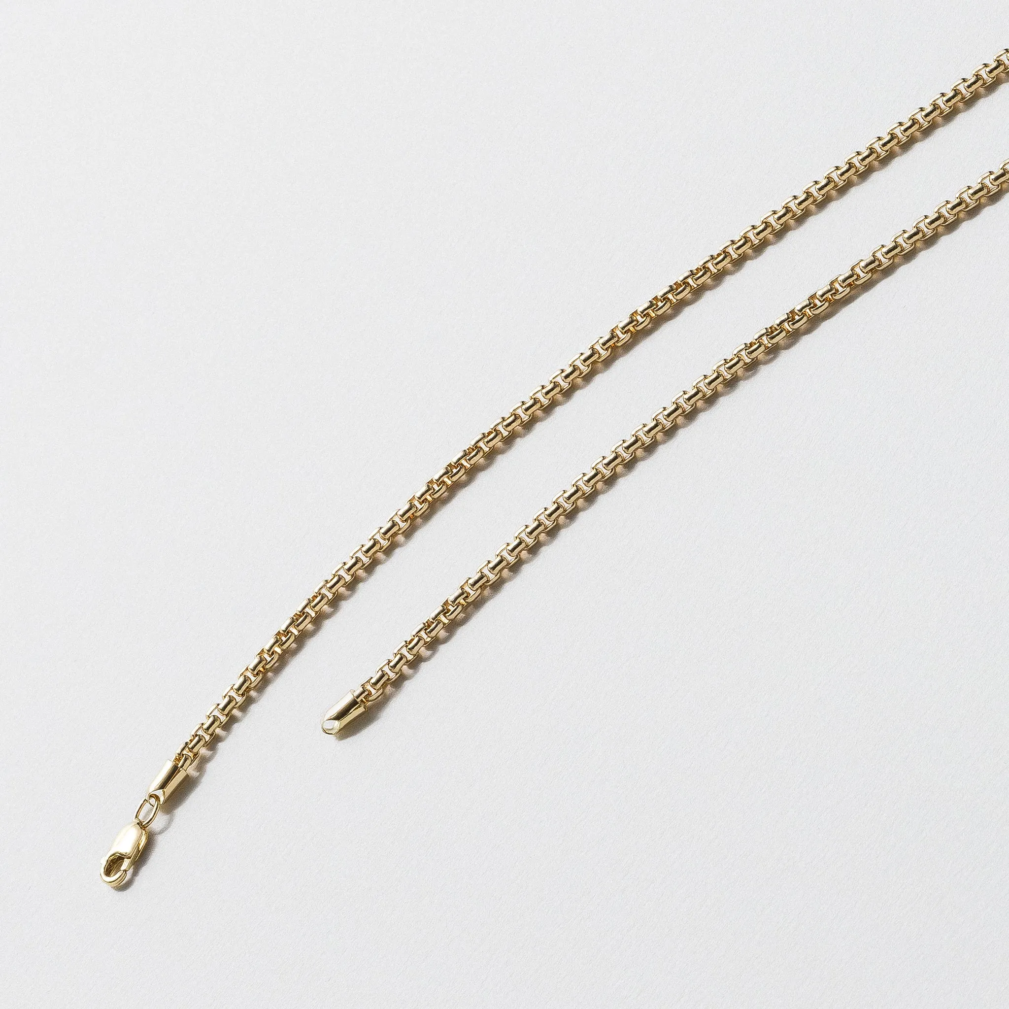 Yellow Gold Box Chain - Polished 2.6mm