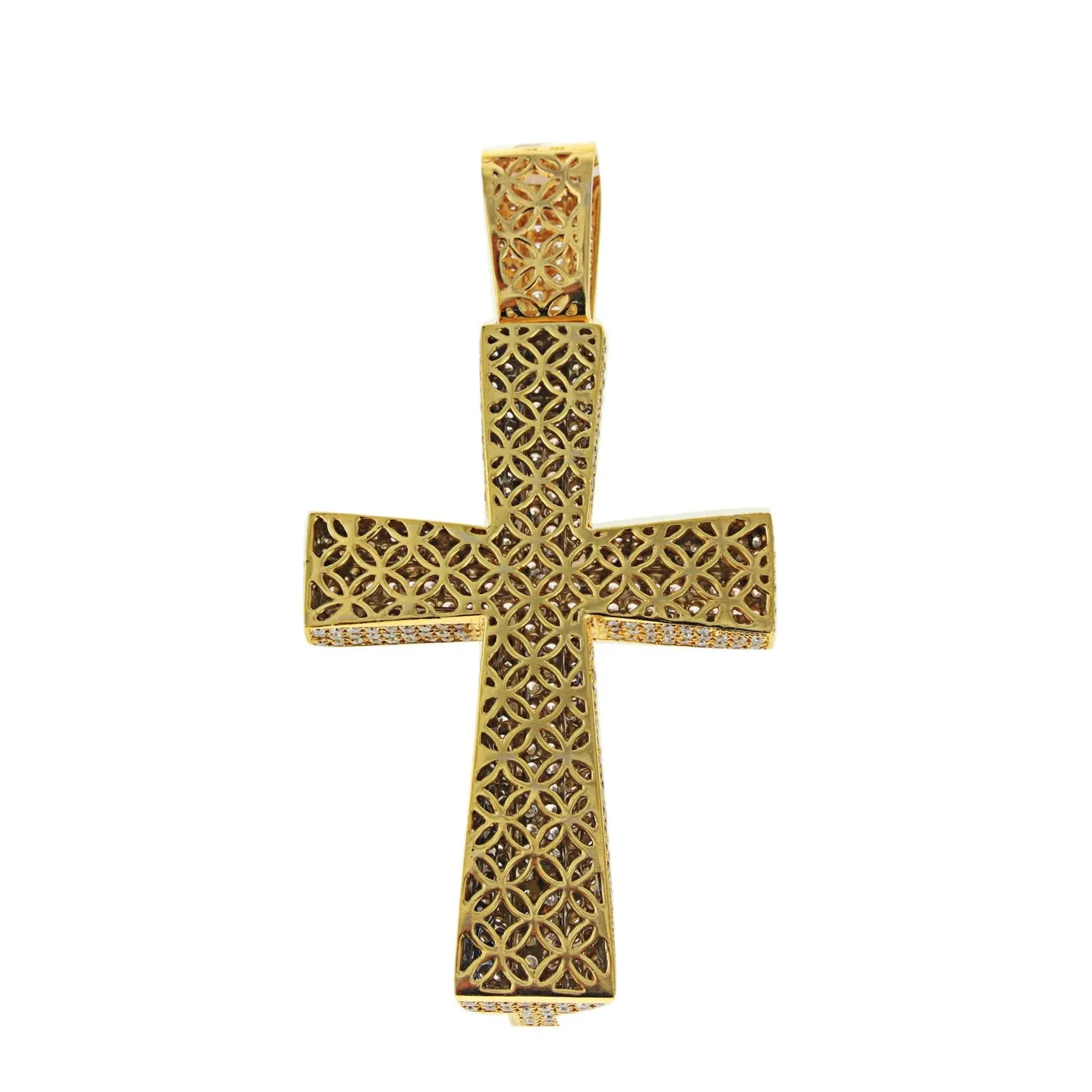 Yellow Gold Cross with Diamonds